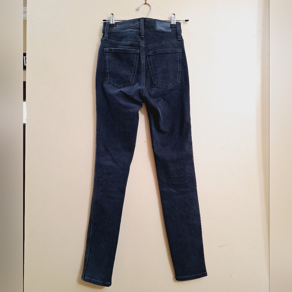 Madewell 10" High Rise Skinny Jeans Black Stretch Denim Sz 24 - Picture 7 of 11